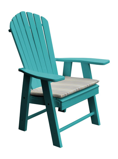 A&L Furniture Poly Upright Adirondack Chair Aruba Blue