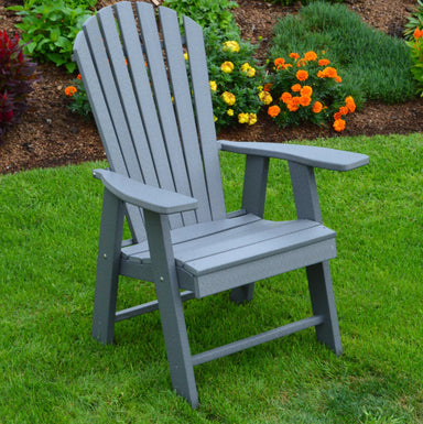 A&L Furniture Poly Upright Adirondack Chair Dark Grey Life Style