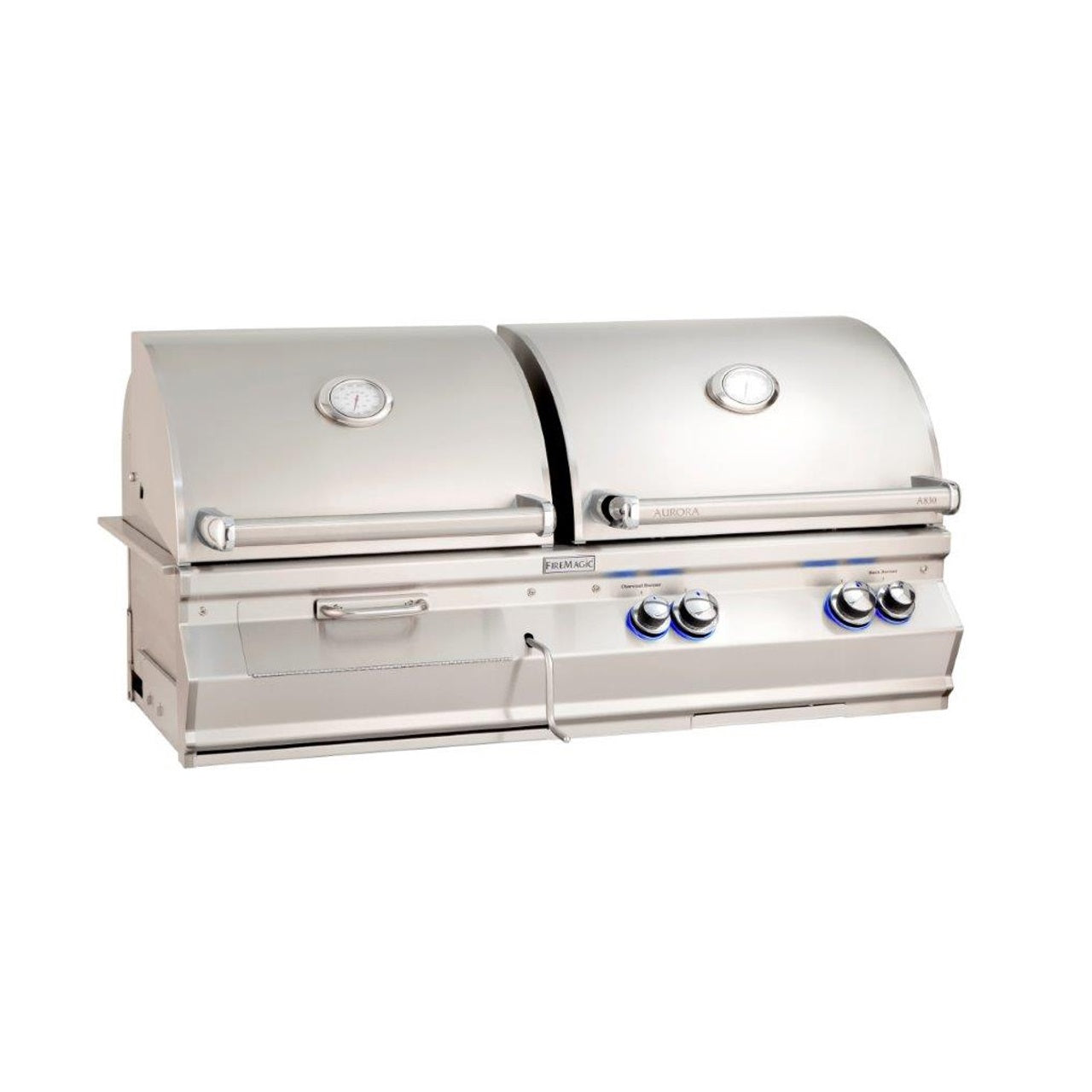 FireMagic A830i Aurora Built-In Combo Grill with Analog Thermometers