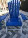 A&L Furniture Poly Upright Adirondack Chair Blue White