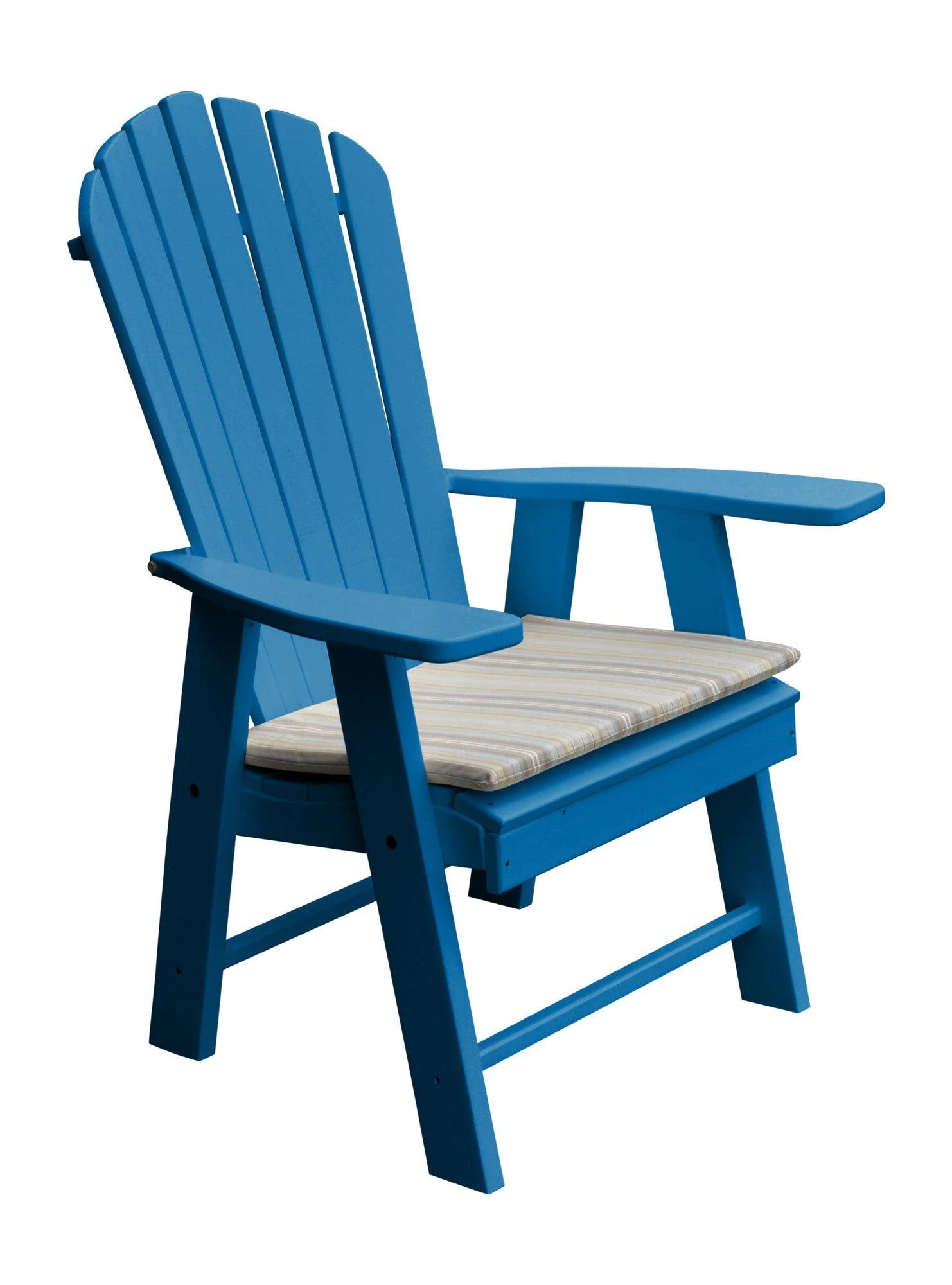 A&L Furniture Poly Upright Adirondack Chair Blue