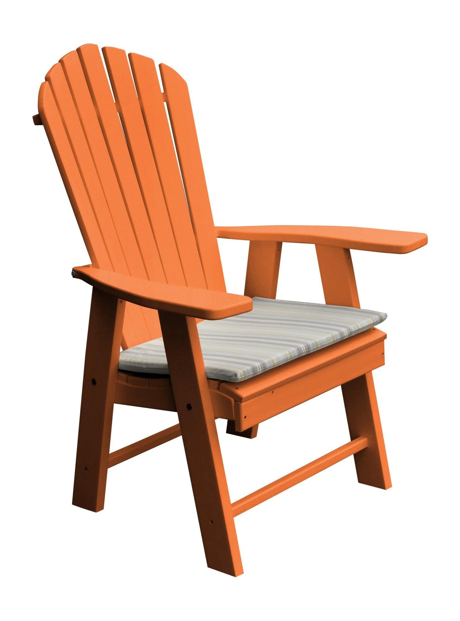 A&L Furniture Poly Upright Adirondack Chair Bright Orange