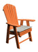 A&L Furniture Poly Upright Adirondack Chair Bright Orange