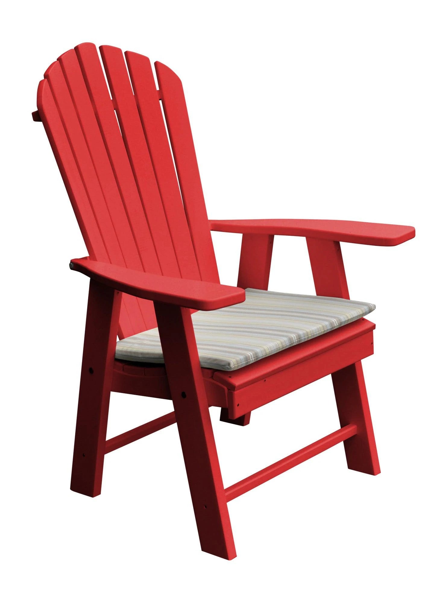 A&L Furniture Poly Upright Adirondack Chair Bright Red