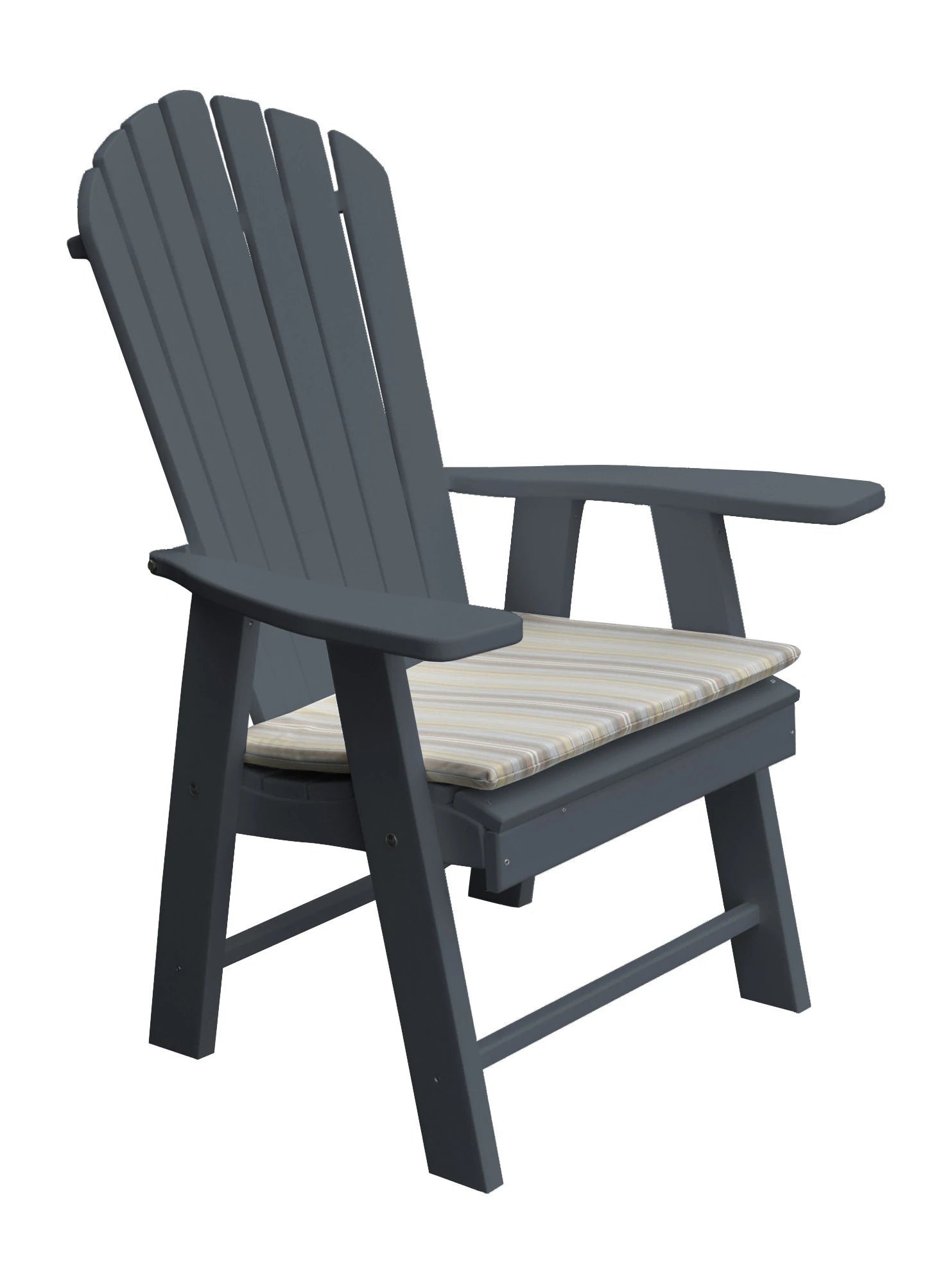 A&L Furniture Poly Upright Adirondack Chair Dark Grey