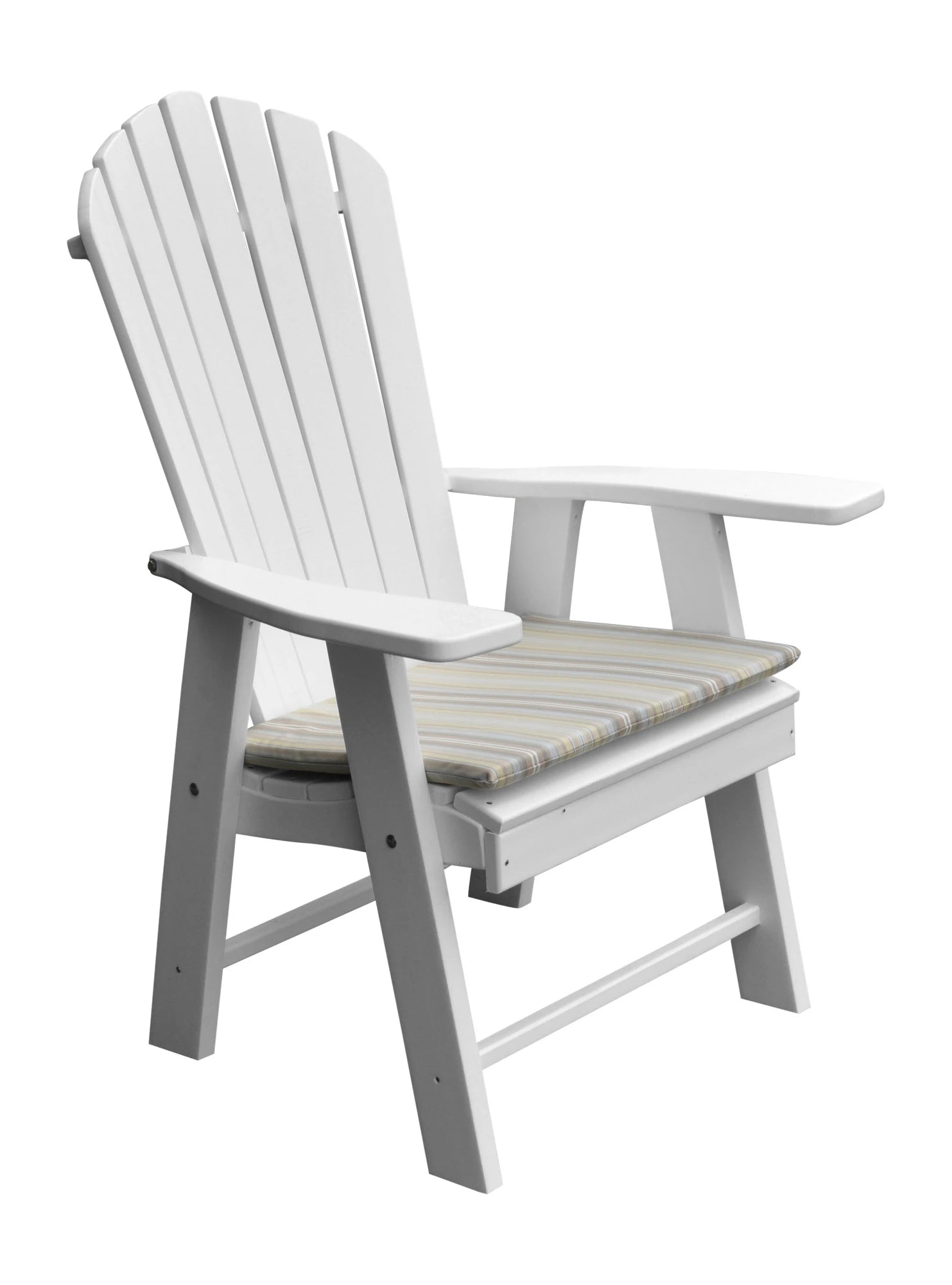 A&L Furniture Poly Upright Adirondack Chair White