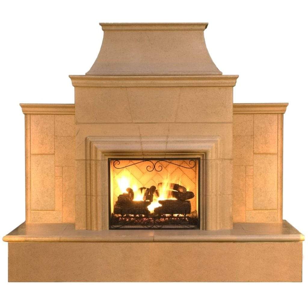 American Fyre Designs Grand Cordova Vented Gas Fireplace with Rectangle Extended Bullnose Hearth