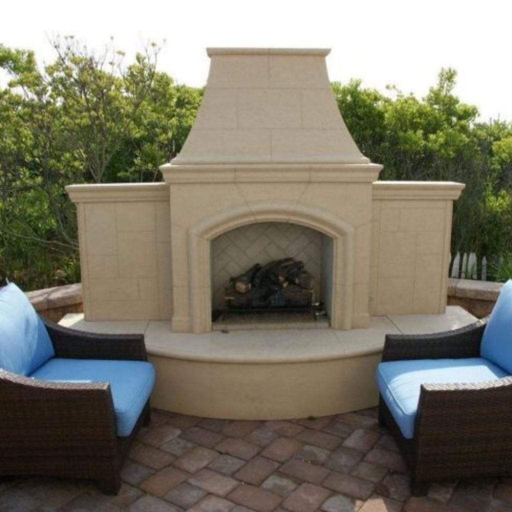 American Fyre Designs Grand Phoenix Vent Free Gas Fireplace with Extended Bullnose Hearth