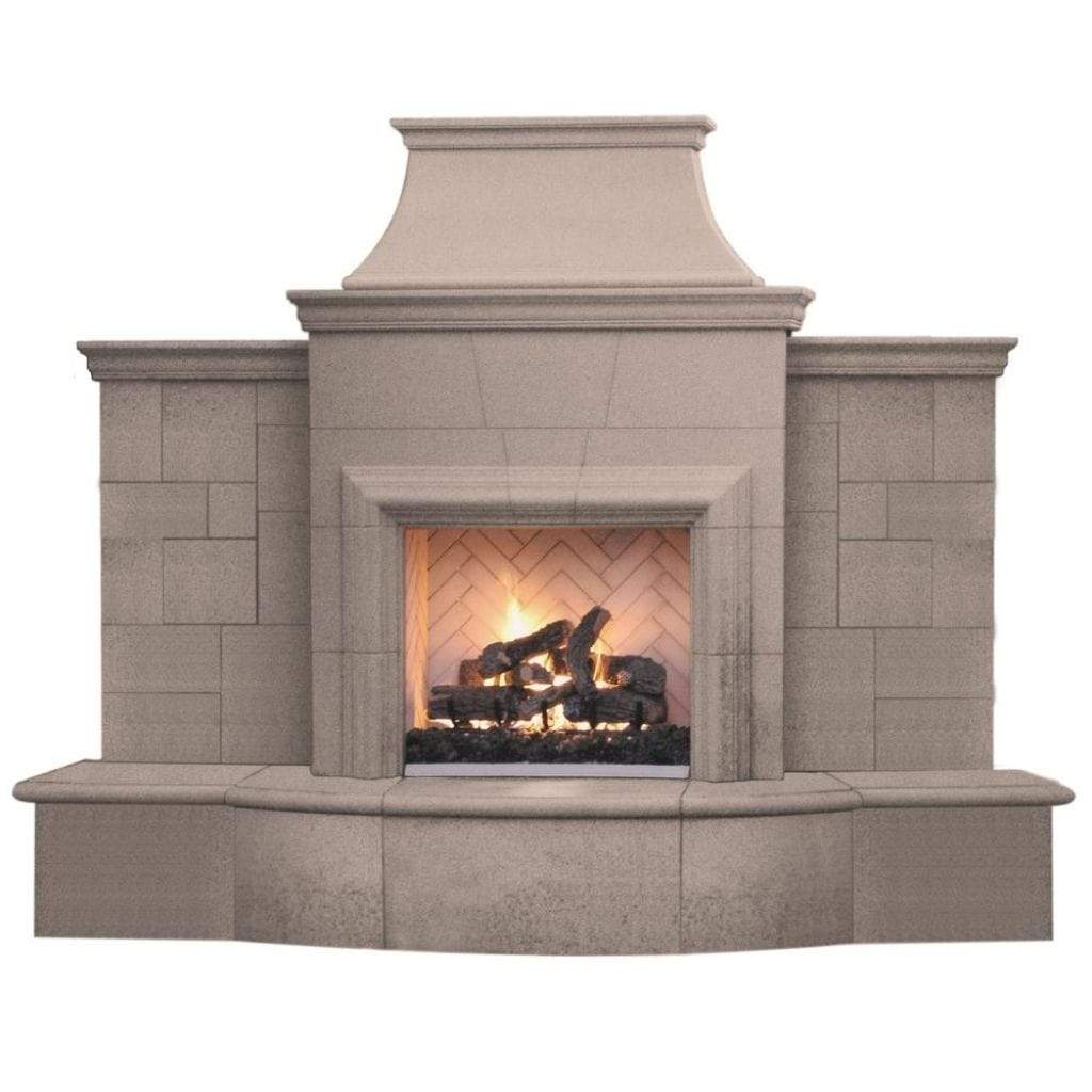 American Fyre Designs Grand Petite Cordova Vented Gas Fireplace with Extended Bullnose Hearth