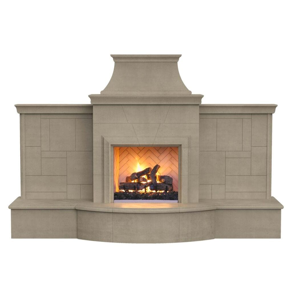 American Fyre Designs Grand Petite Cordova Vented Gas Fireplace with Extended Bullnose Hearth