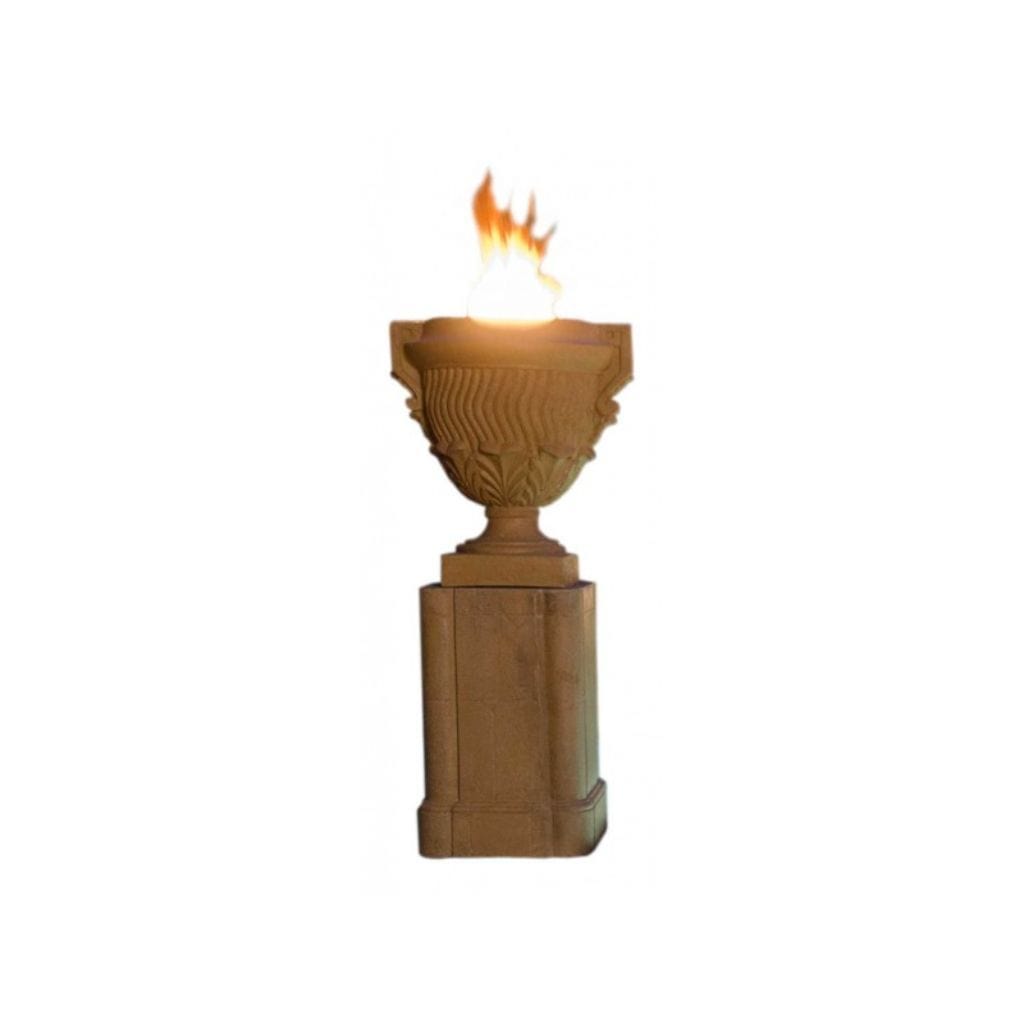 American Fyre Designs Piage Gas Fire Urn and Pedestal