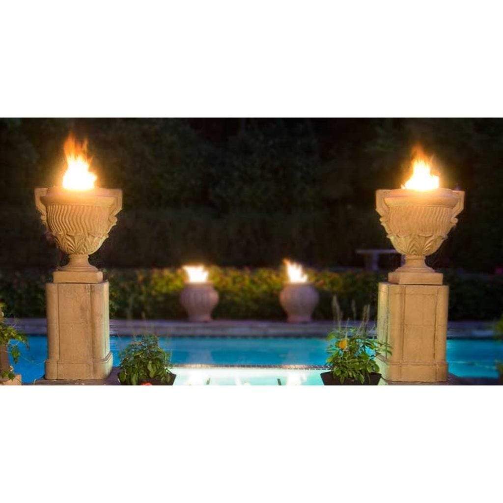 American Fyre Designs Piage Gas Fire Urn and Pedestal