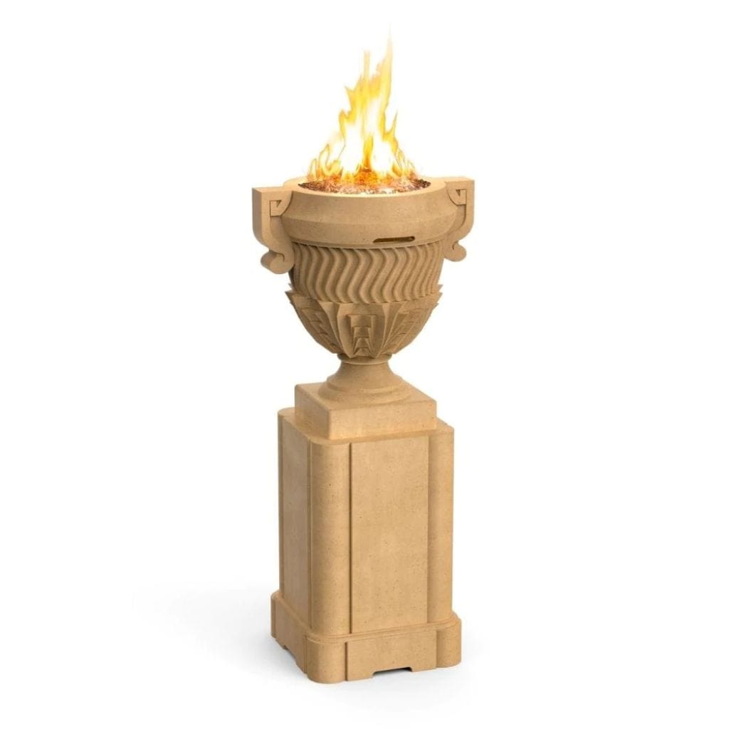 American Fyre Designs Piage Gas Fire Urn and Pedestal