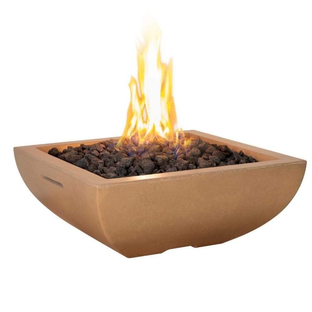 American Fyre Designs Bordeaux Petite Square Gas Fire Bowl