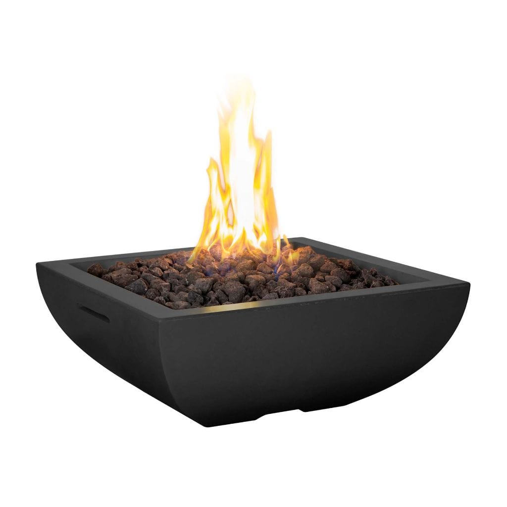 American Fyre Designs Bordeaux Petite Square Gas Fire Bowl