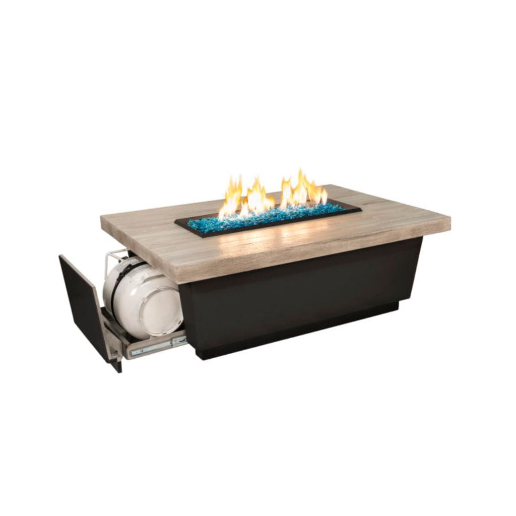 American Fyre Designs 52" Contempo Lp Select Reclaimed Wood Selection Firetable