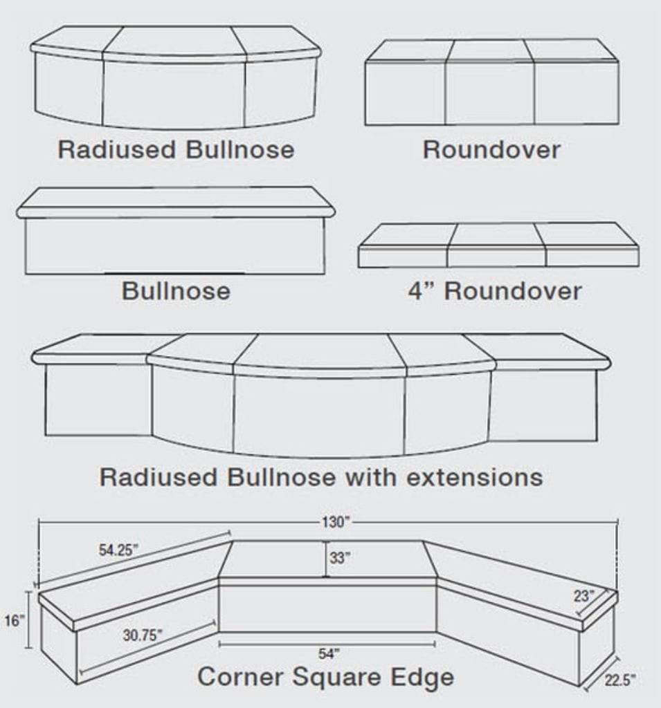 American Fyre Designs Mariposa Fireplace with Extended Bullnose Hearth