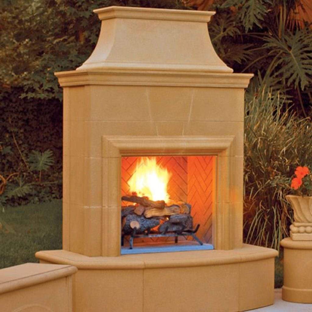 American Fyre Designs Petite Cordova Vent Free Gas Fireplace with Radiused Bullnose Hearth