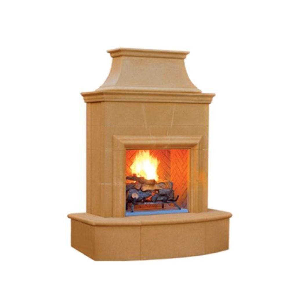 American Fyre Designs Petite Cordova Vent Free Gas Fireplace with Radiused Bullnose Hearth