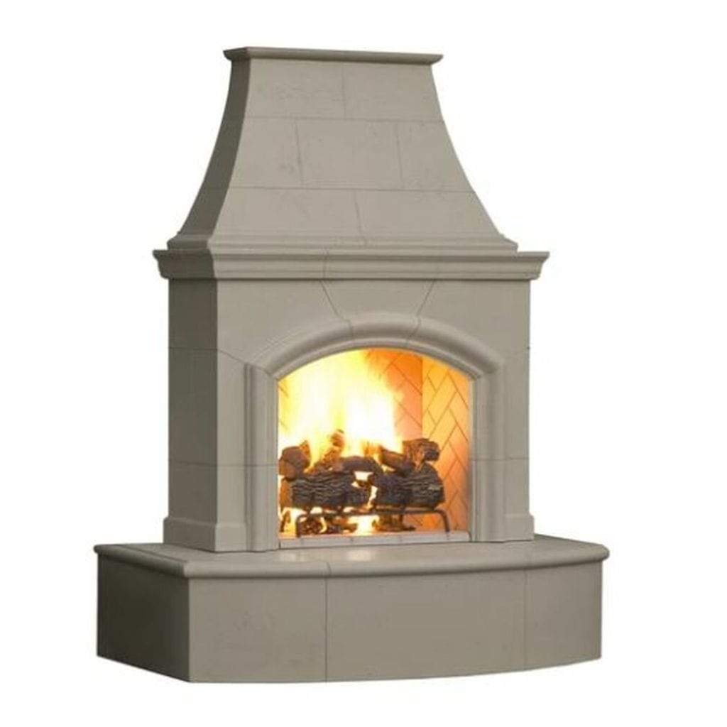 American Fyre Designs Phoenix Fireplace with Radiused Bullnose Hearth