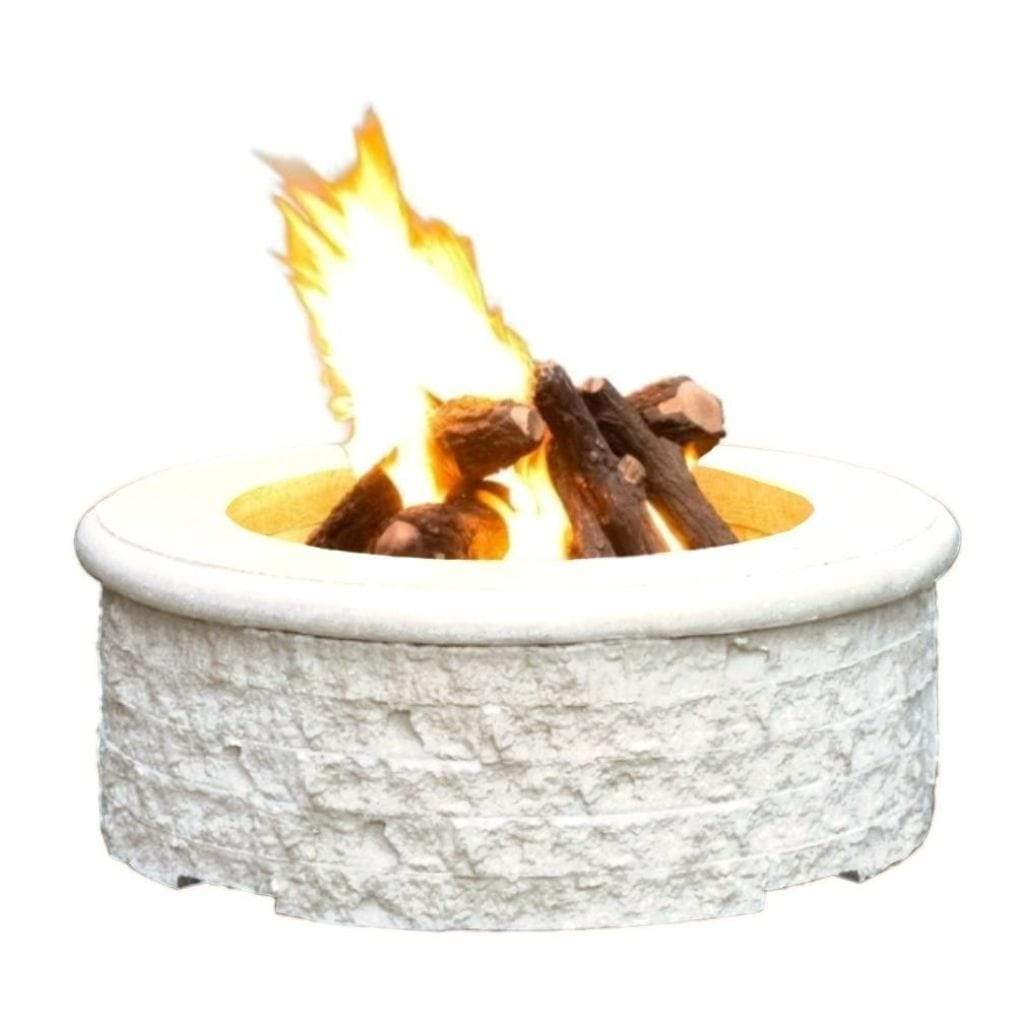 American Fyre Designs Chiseled 39" Round Gas Fire Pit