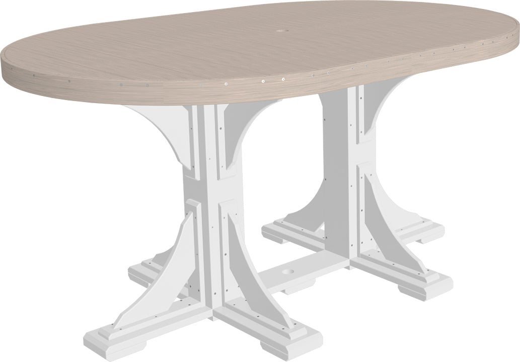 LuxCraft 4' x 6' Oval Table - Counter Height