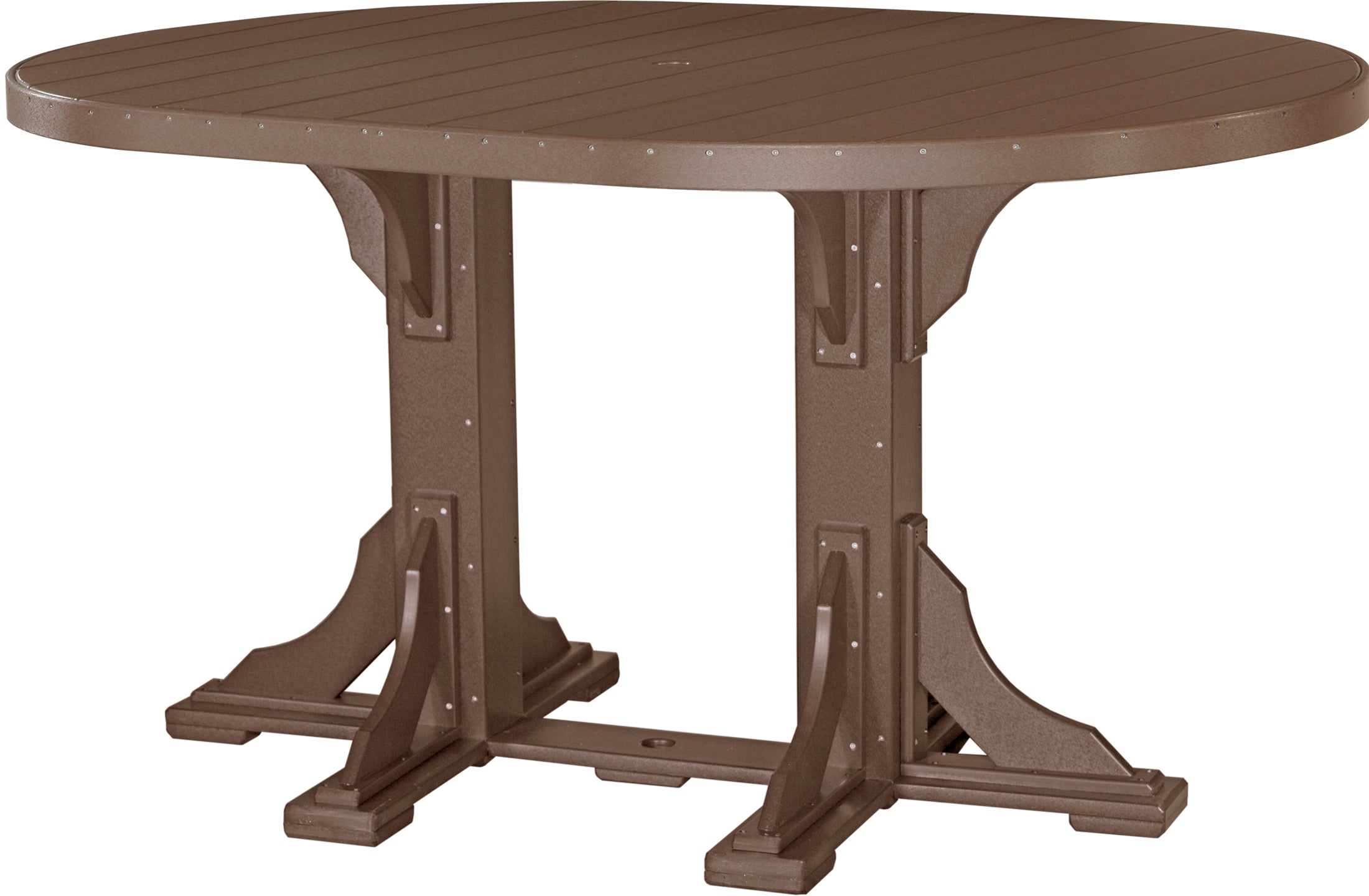 LuxCraft 4' x 6' Oval Table - Bar Height