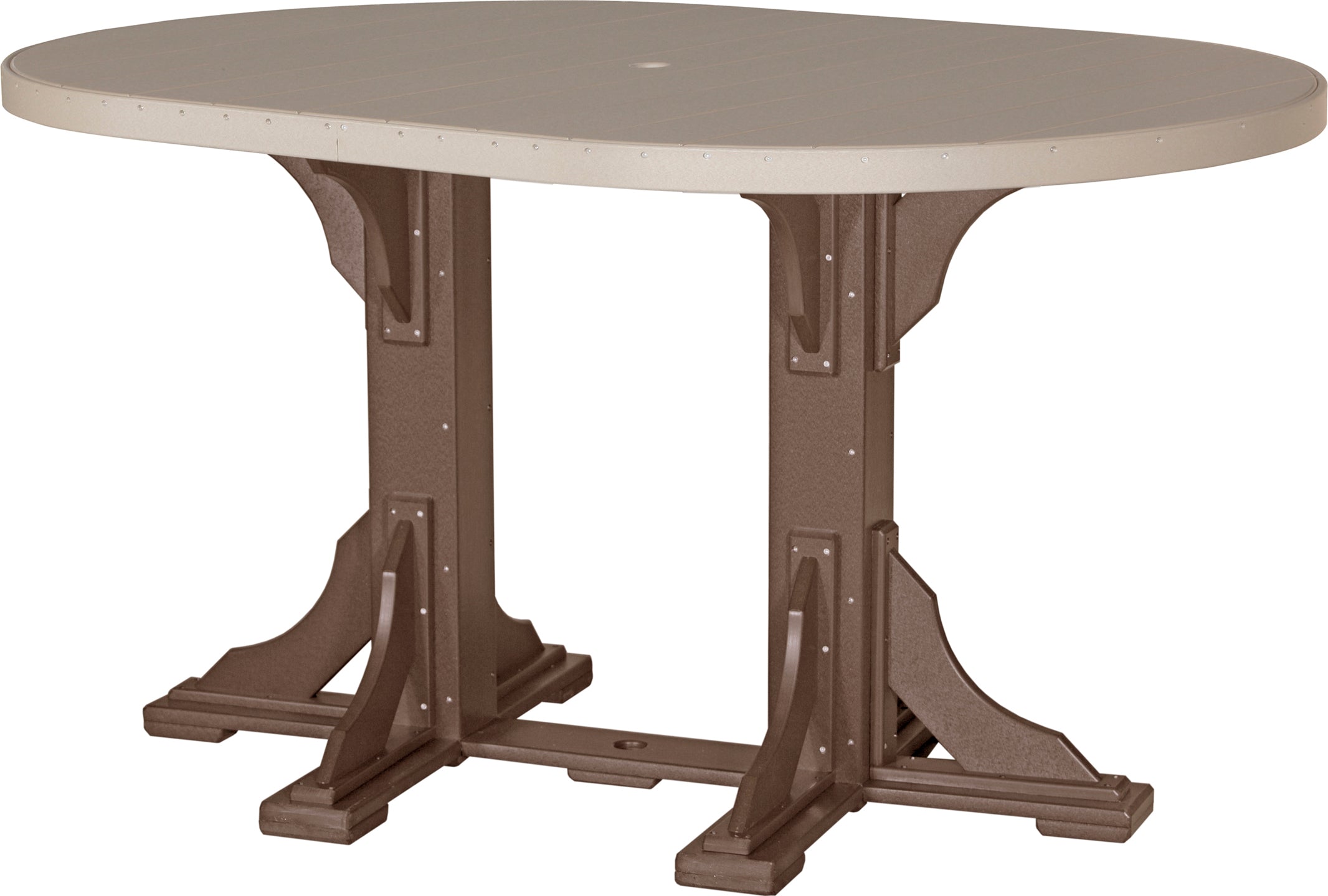 LuxCraft 4' x 6' Oval Table - Bar Height