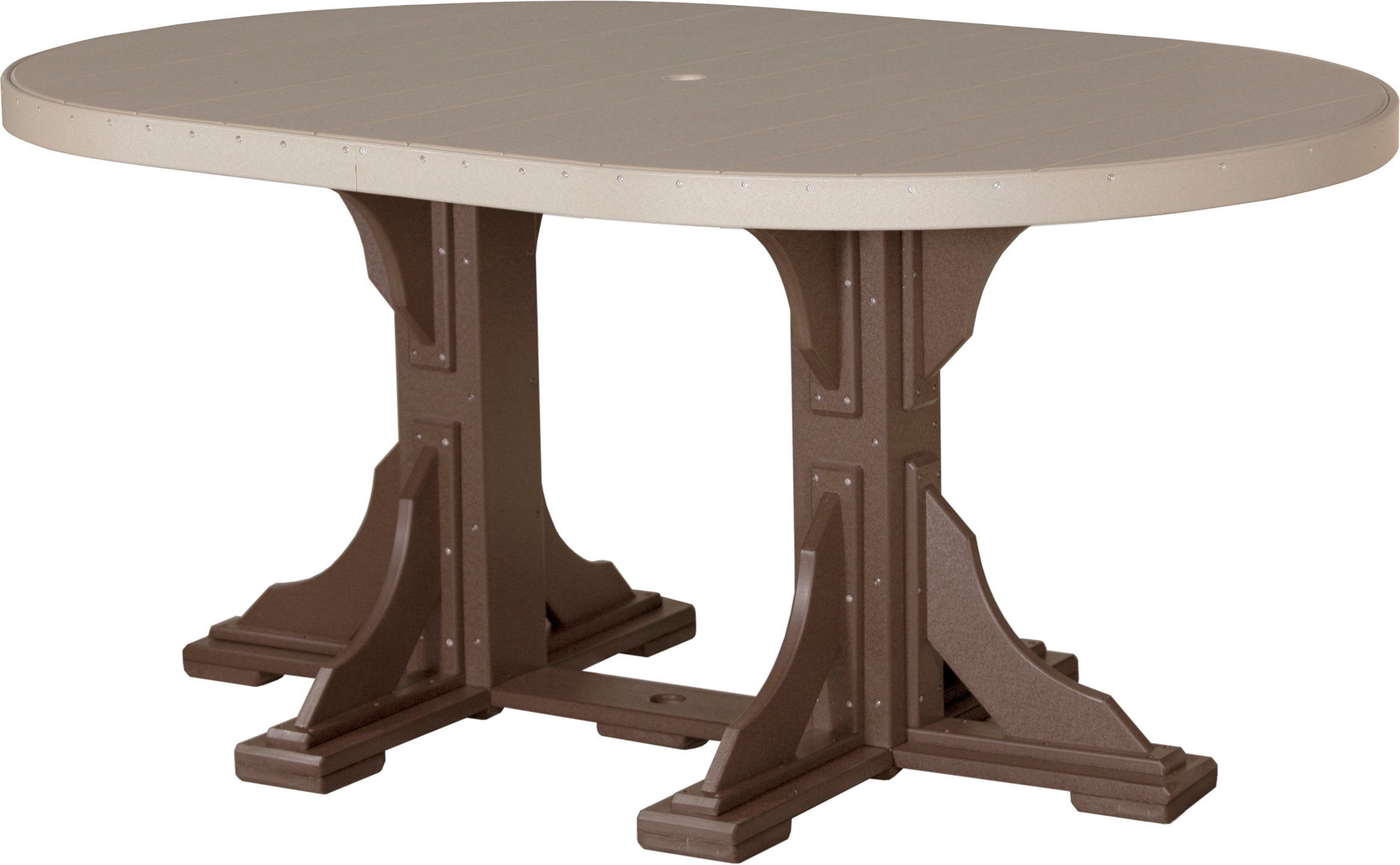 LuxCraft 4' x 6' Oval Table - Counter Height