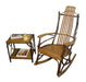 A&L Furniture Amish Bentwood 7-Slat Hickory Rocking Chair with coffee table