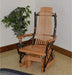 A&L Furniture Amish Bentwood Hickory Glider Rocker Chair lifestyle