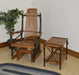 A&L Furniture Amish Bentwood Hickory Glider Rocker Chair walnut with matching endtable