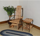 A&L Furniture Amish Bentwood Hickory Glider Rocker Chair Rustic Hickory with  matching endtable