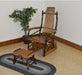 A&L Furniture Amish Bentwood Hickory Glider Rocker Chair with matching footstool