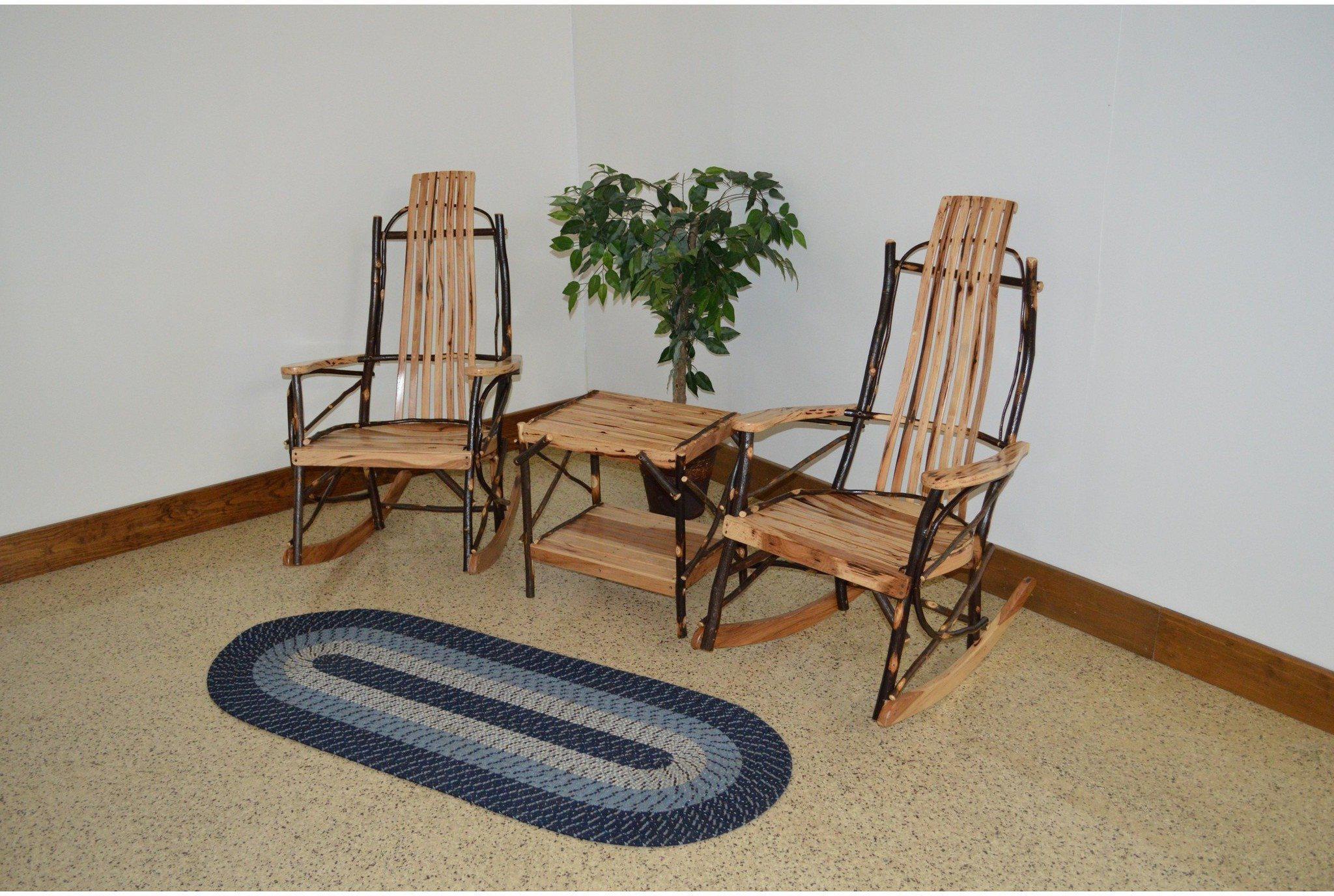 A&L Furniture Amish Bentwood 7-Slat Hickory 3pcs Set Life Style