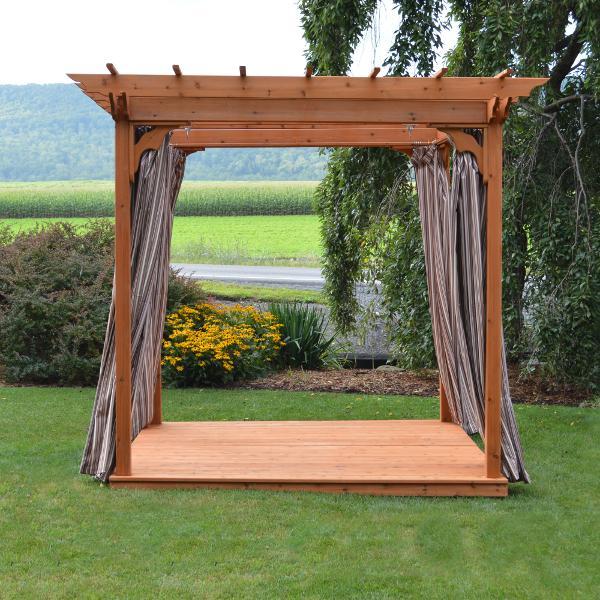 A&L Furniture Western Red Cedar Pergola with Deck & Swing Hangers