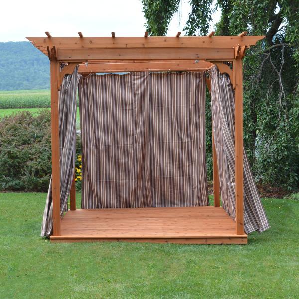 A&L Furniture Western Red Cedar Pergola with Deck & Swing Hangers