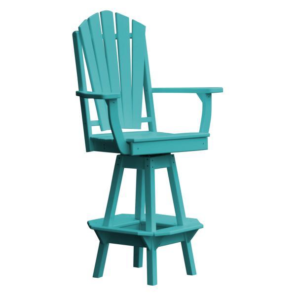 A&L Furniture Adirondack Swivel Bar Chair with Arms