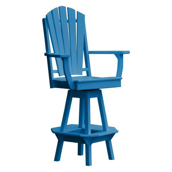 A&L Furniture Adirondack Swivel Bar Chair with Arms