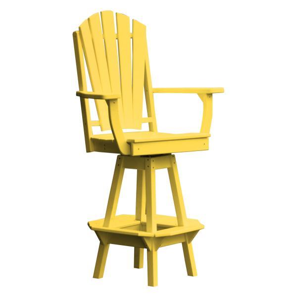 A&L Furniture Adirondack Swivel Bar Chair with Arms