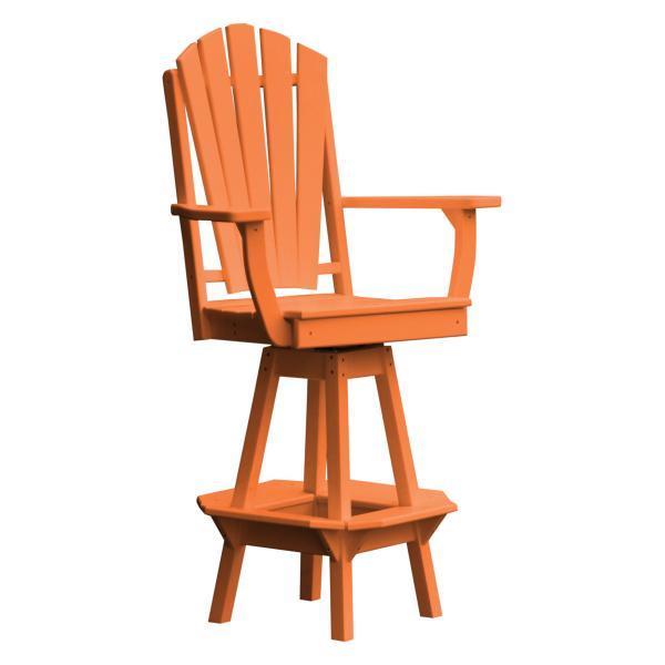 A&L Furniture Adirondack Swivel Bar Chair with Arms