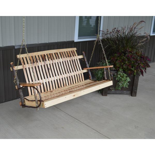 A&L Furniture Amish Hickory Porch Swing