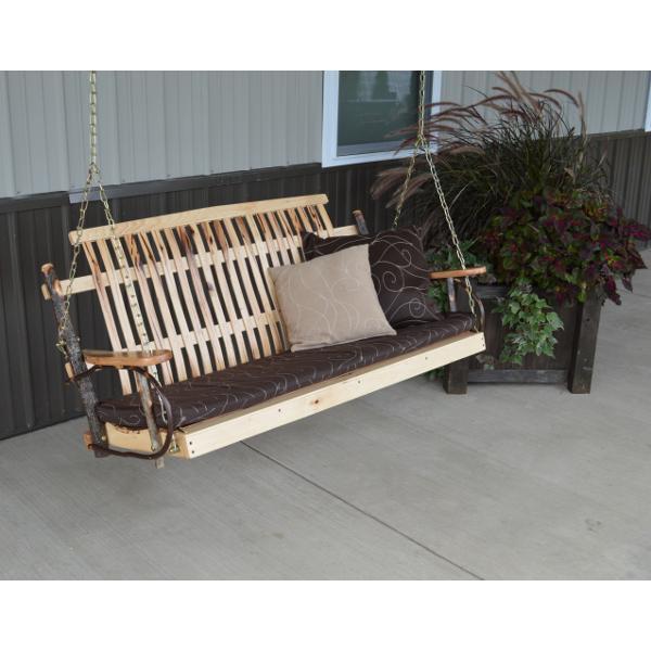 A&L Furniture Amish Hickory Porch Swing