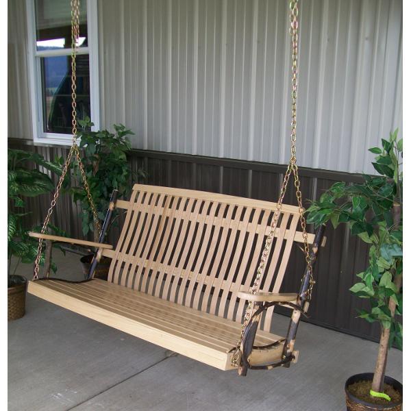 A&L Furniture Amish Hickory Porch Swing