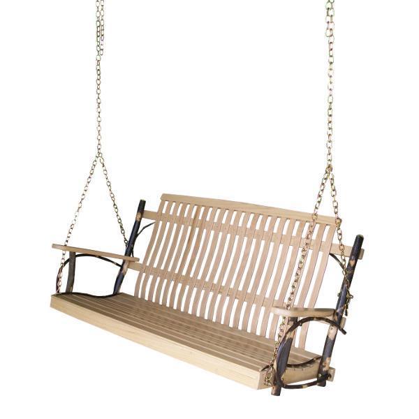 A&L Furniture Amish Hickory Porch Swing