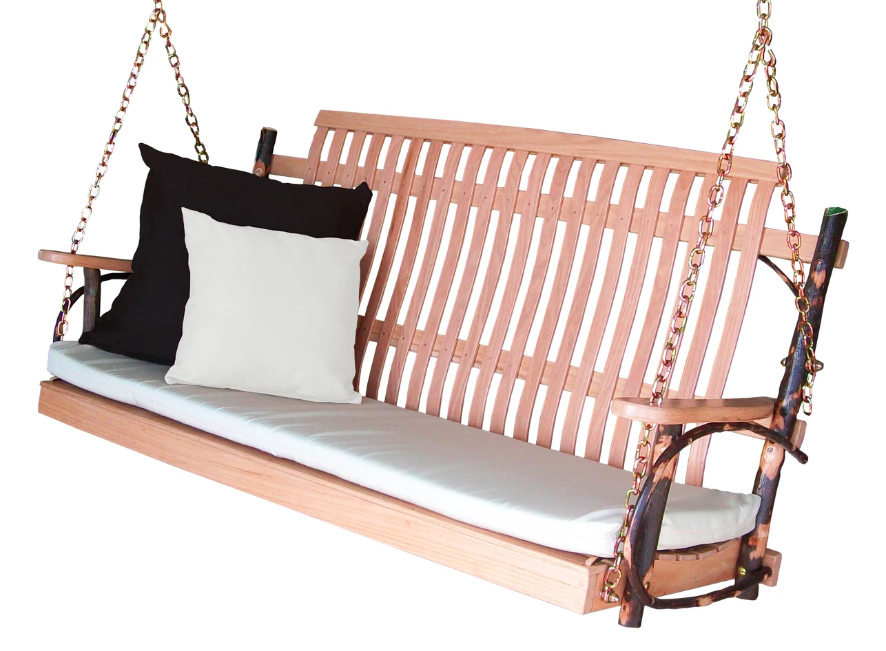 A&L Furniture Amish Hickory Porch Swing