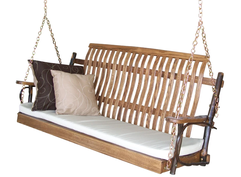 A&L Furniture Amish Hickory Porch Swing