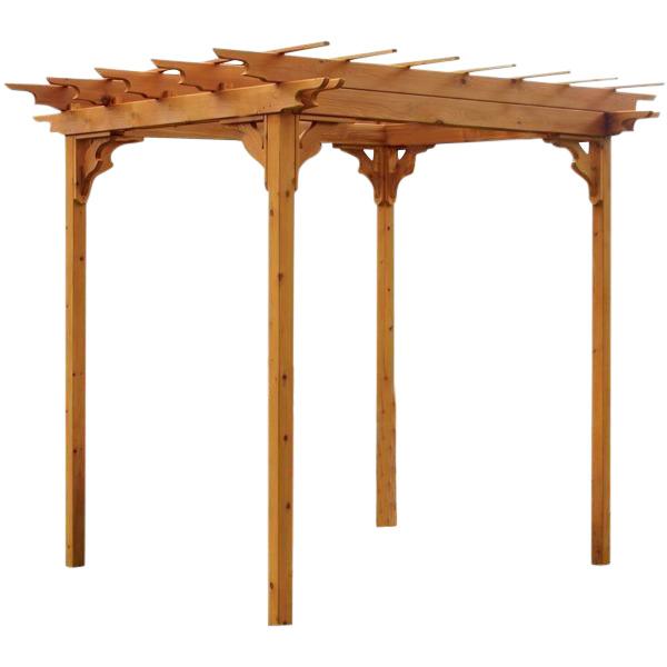 A&L Furniture Cedar Pergola Swing Bed Stand