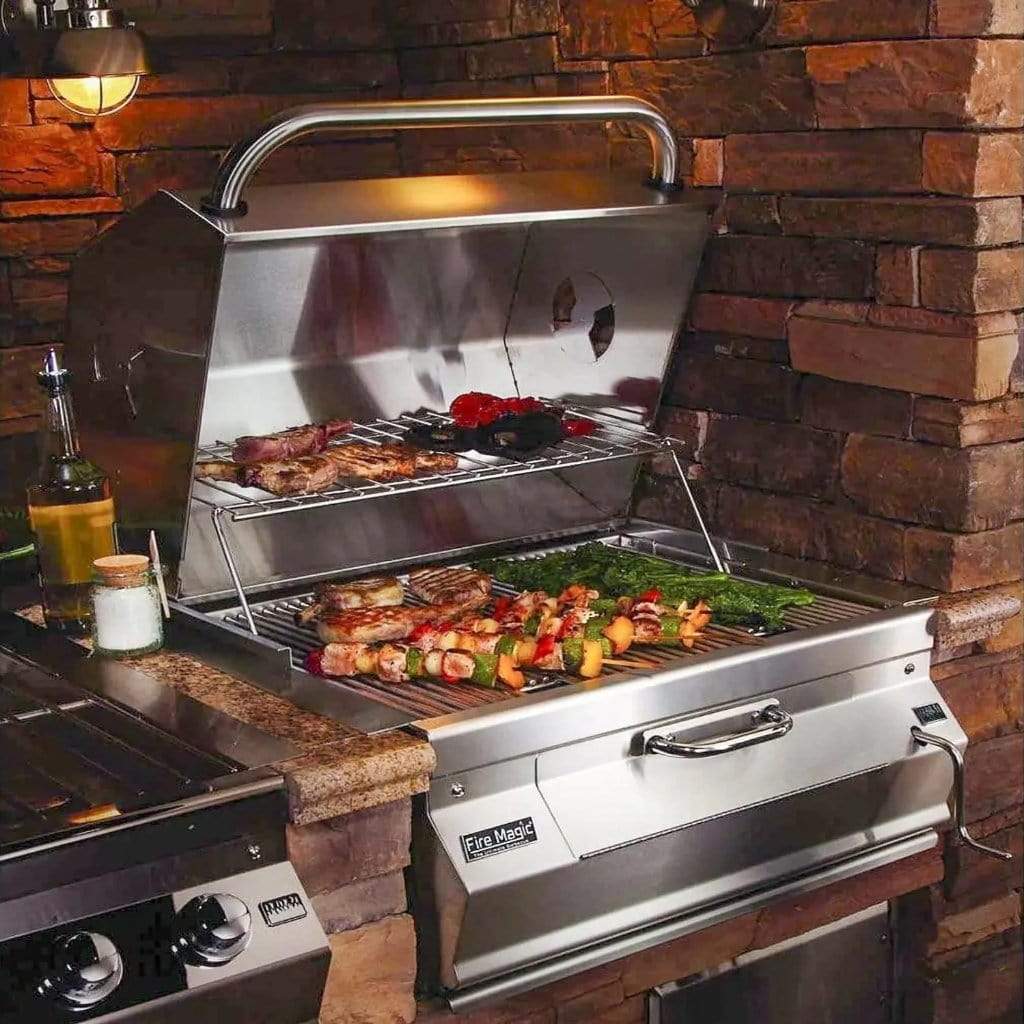 FireMagic 12-SC01C-A 24″ Built-in Charcoal Grill Lifestyle