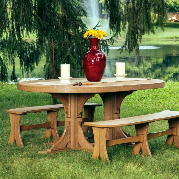 LuxCraft 4' x 6' Oval Table - Dining Height